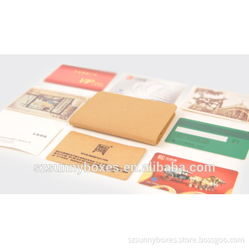 Ultra Slim Waterproof Recycle Kraft Paper ID Card Name Card Holder Album Bag